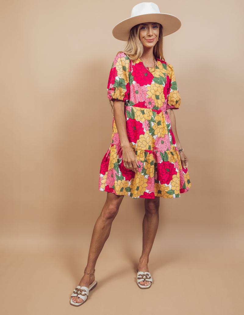 Shannon Flower Printed Dress