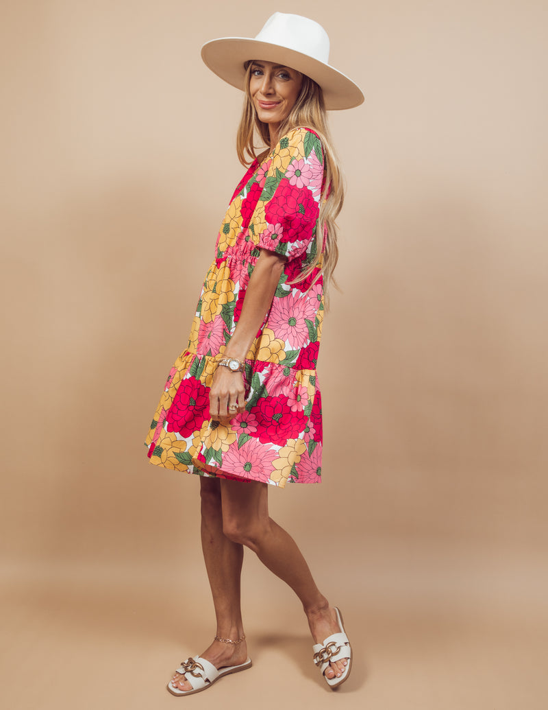 Shannon Flower Printed Dress