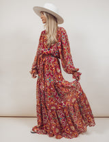 Evelyn Printed Maxi Dress