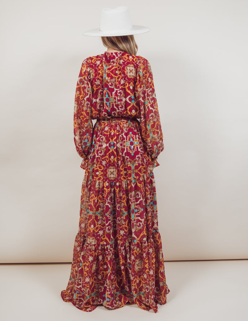 Evelyn Printed Maxi Dress