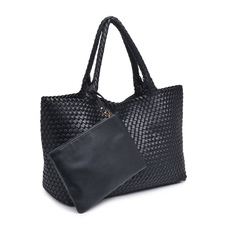 Solana Woven Vegan Leather Tote