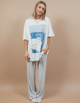 Santorini Oversized Distressed Graphic Tee