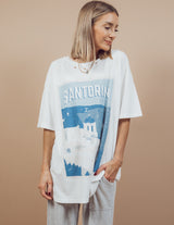 Santorini Oversized Distressed Graphic Tee