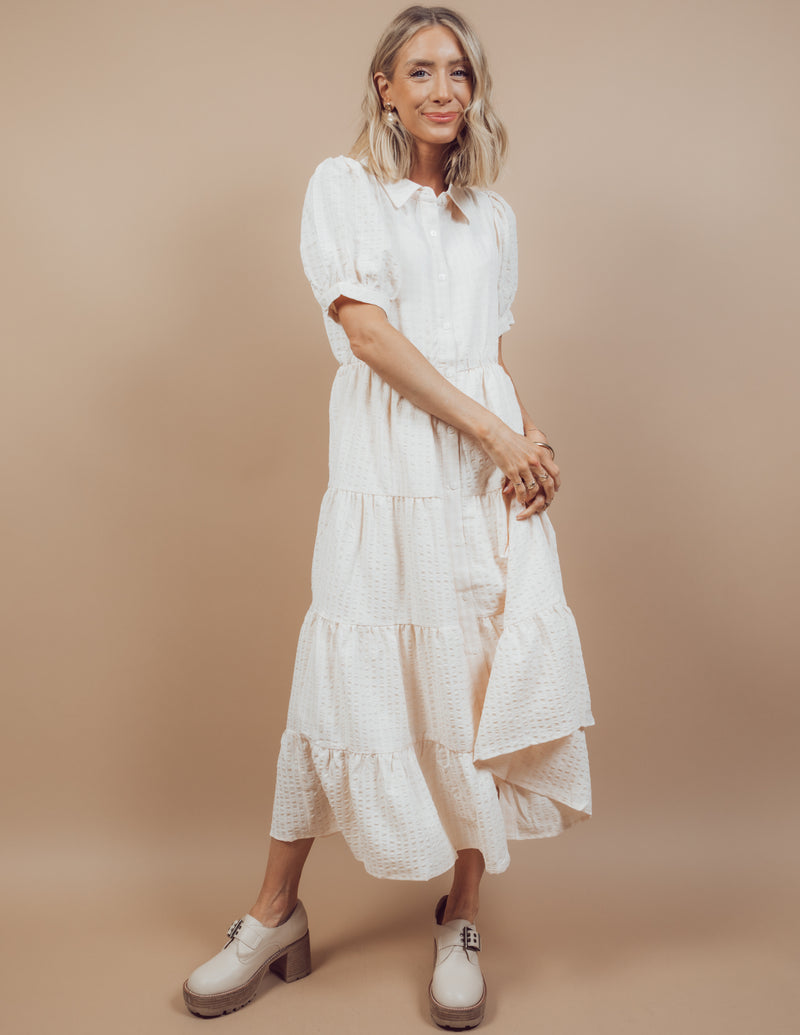 Fay Seersucker Midi Dress