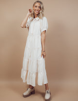 Fay Seersucker Midi Dress