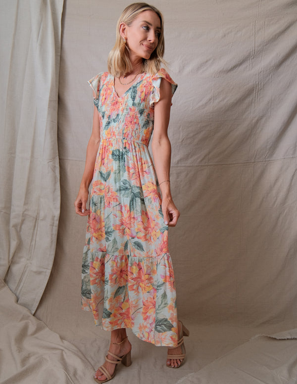 Eloisa Floral Midi Dress