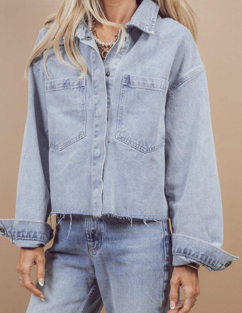 Essie Cropped Denim Jacket