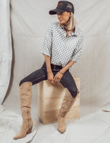 Gabby Checkered Button Down