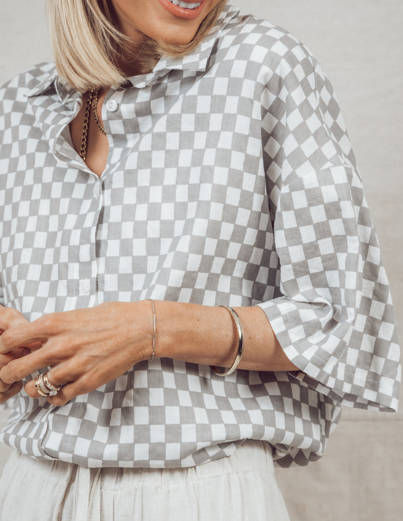 Gabby Checkered Button Down