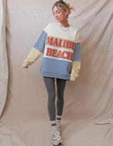 Malibu Beach Colorblock Sweatshirt