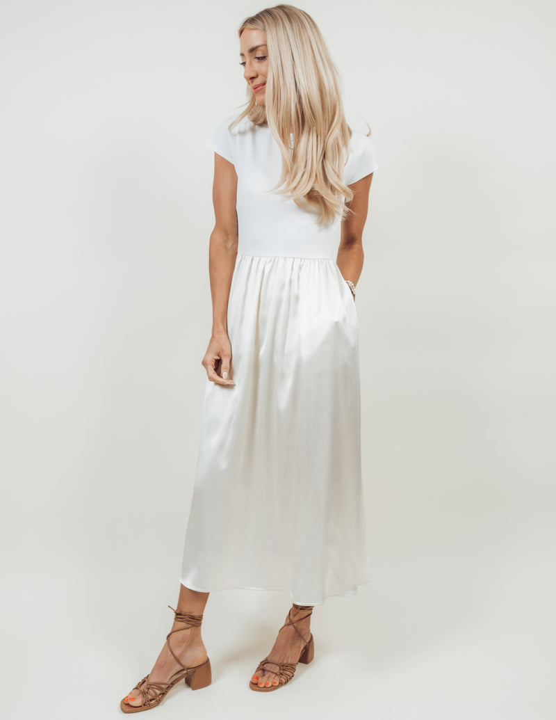 Noble Satin Midi Dress