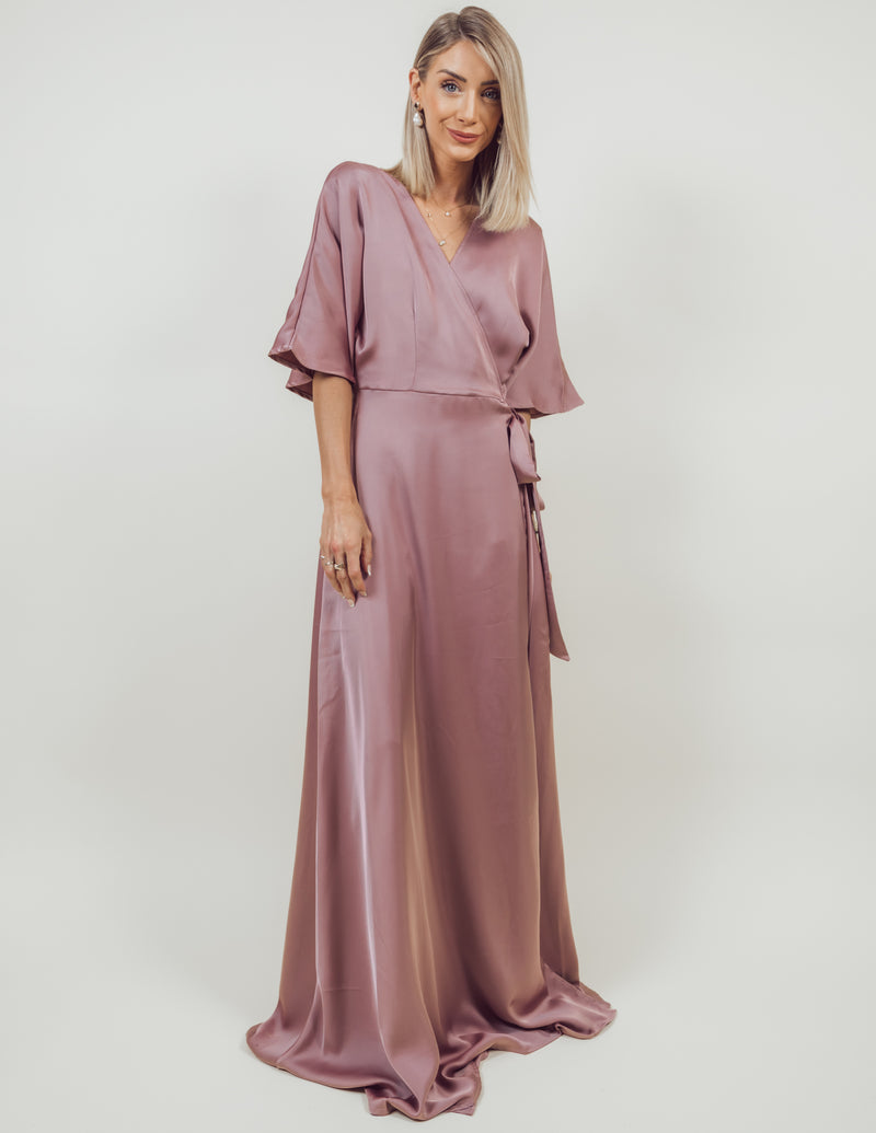 Elizabeth Satin Maxi Dress