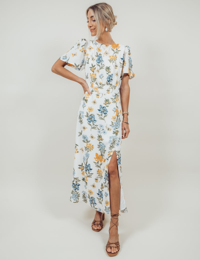 April Bloom Floral Midi Dress