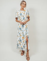 April Bloom Floral Midi Dress