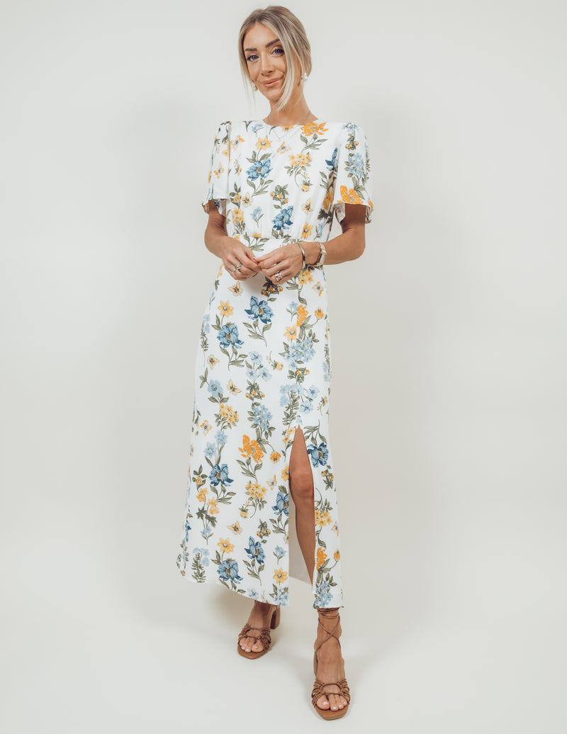 April Bloom Floral Midi Dress