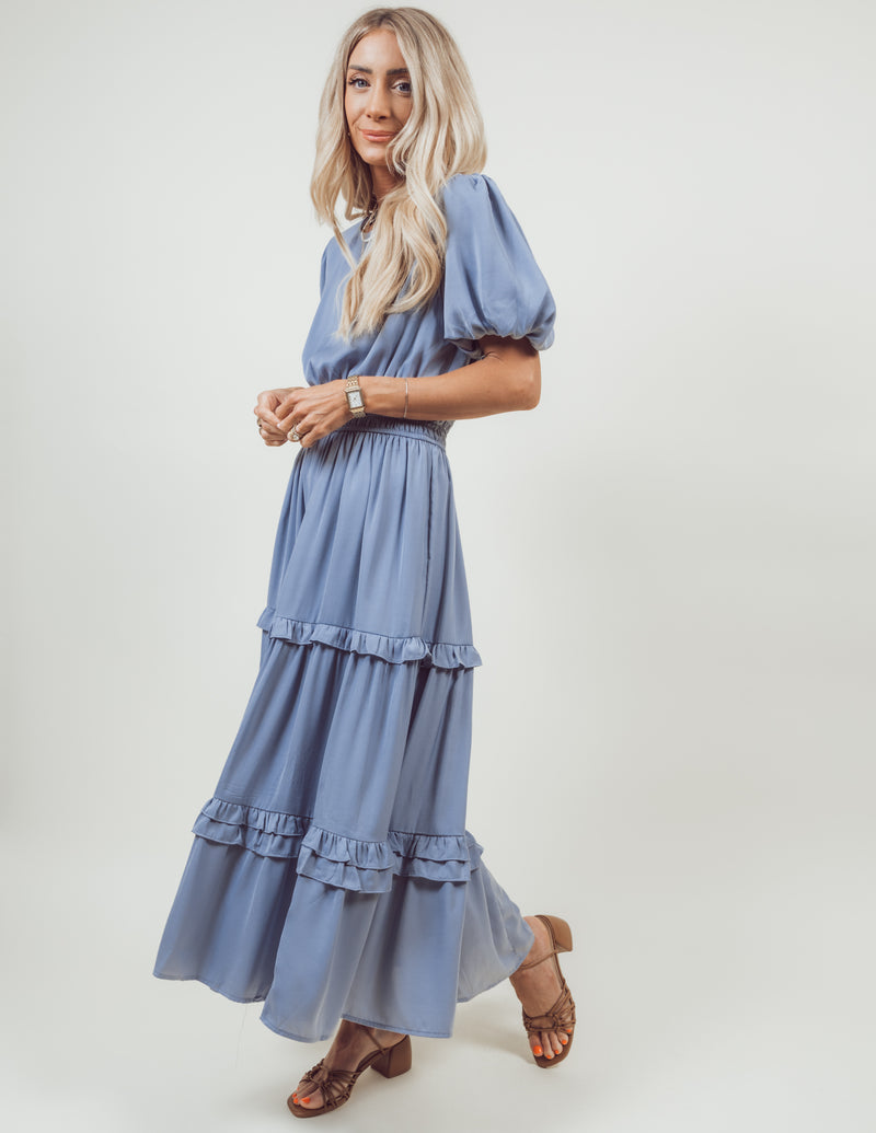 Bodhi Satin Ruffle Dress