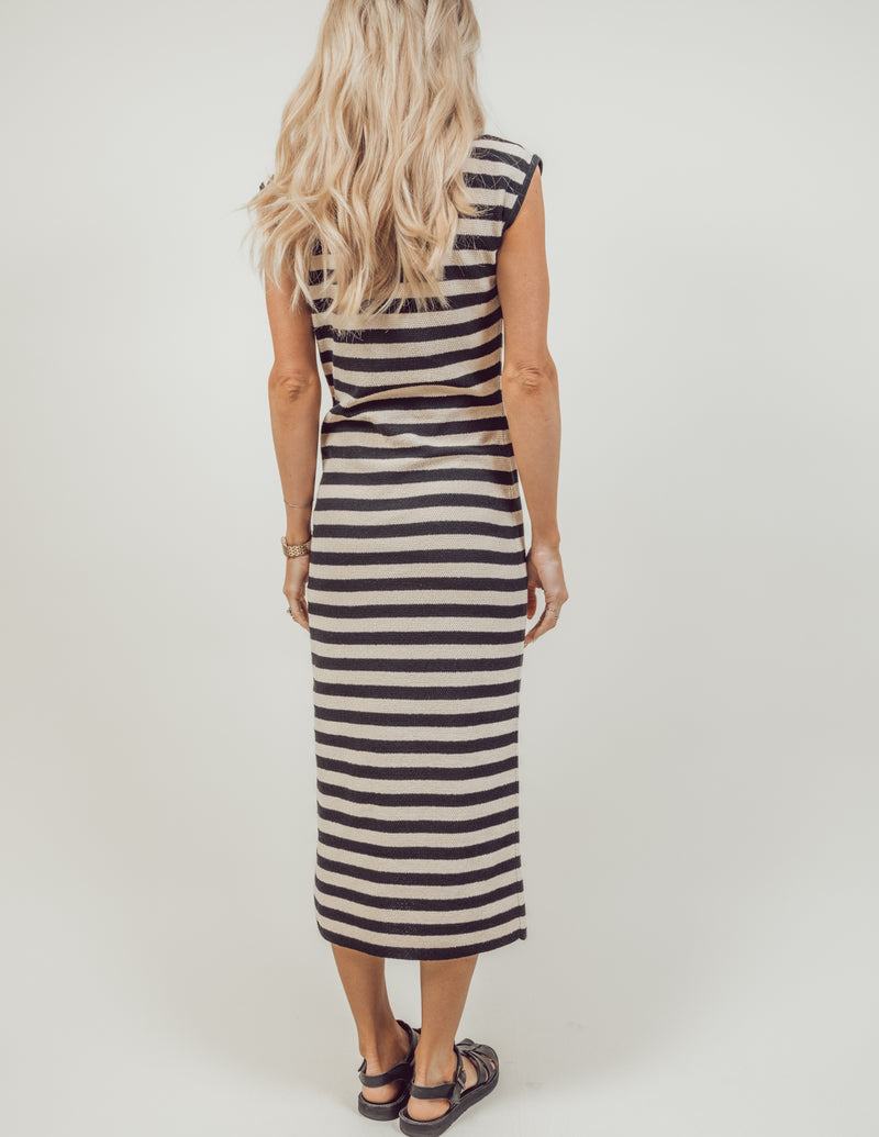 Anna Striped Midi Dress