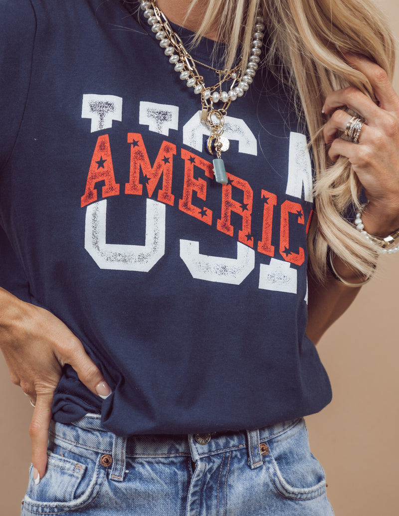 America USA Graphic Tee