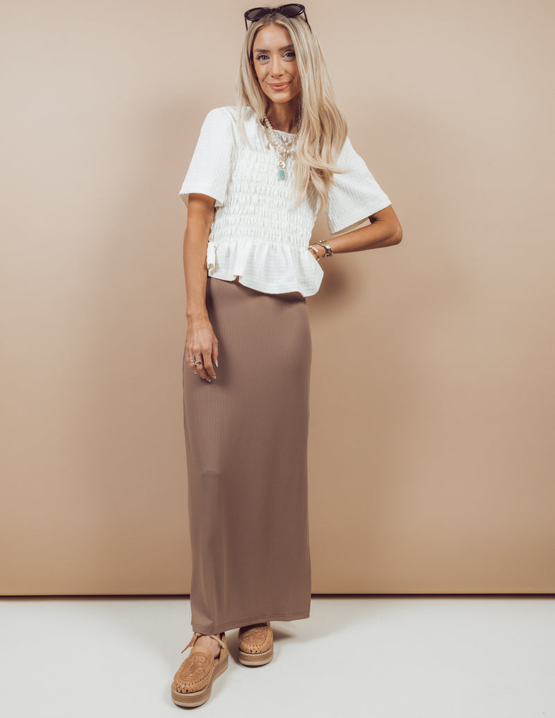 Sofie Ribbed Midi Skirt