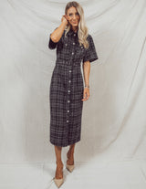 Brook Tweed Midi Dress