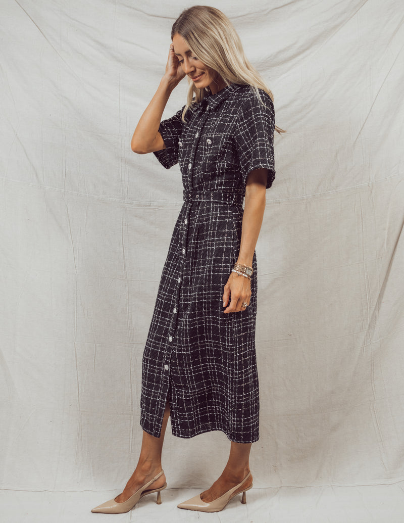 Brook Tweed Midi Dress