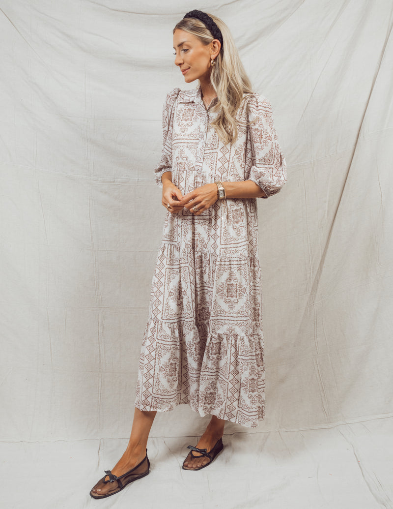 Antonia Printed Midi Dress