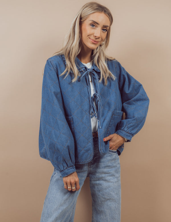 Jacqueline Quilted Denim Jacket