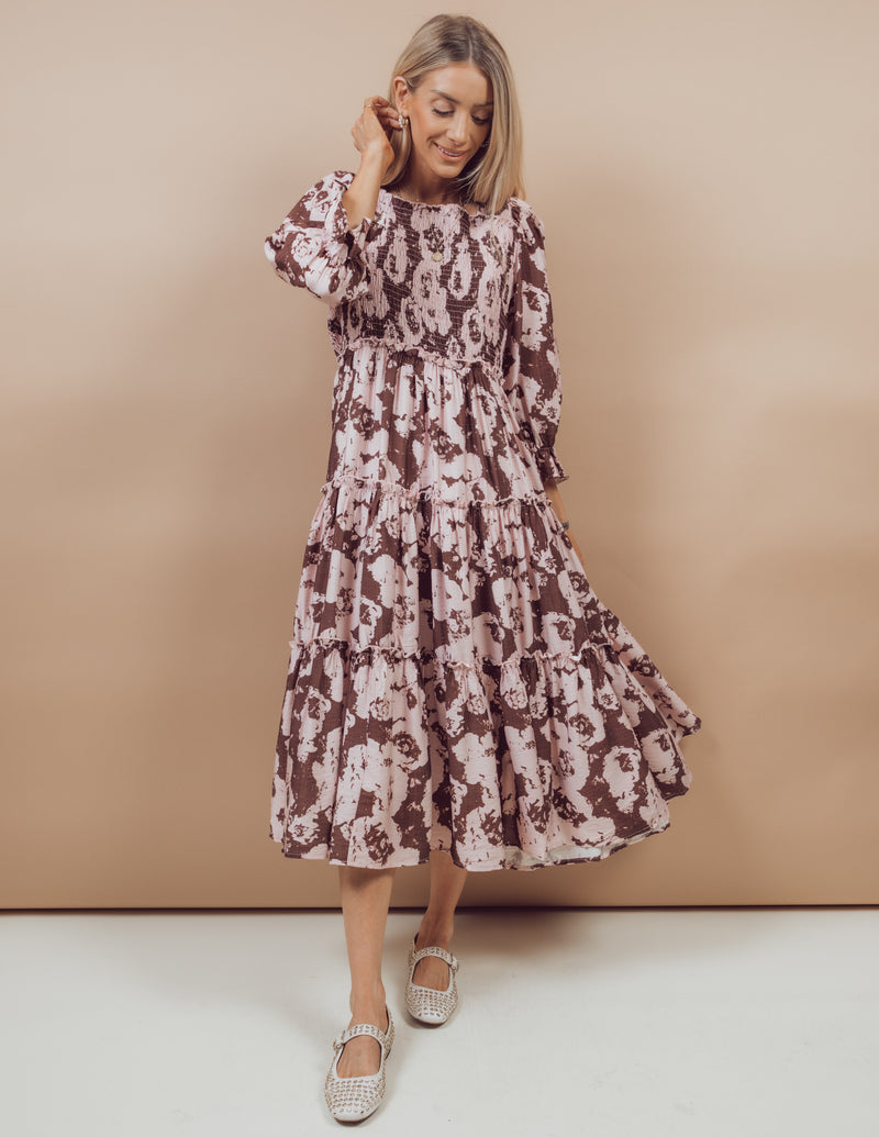 Esther Tiered Midi Dress