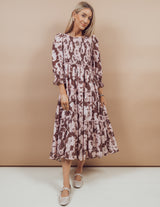 Esther Tiered Midi Dress