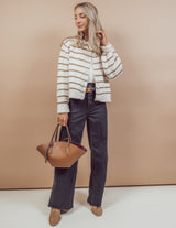 James Striped Cardigan