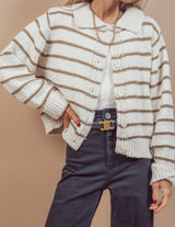 James Striped Cardigan