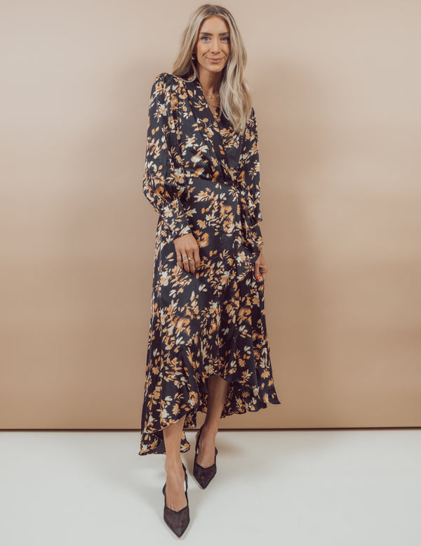 Trinity Floral Wrap Dress