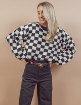 Cosmic Checkered Sweater