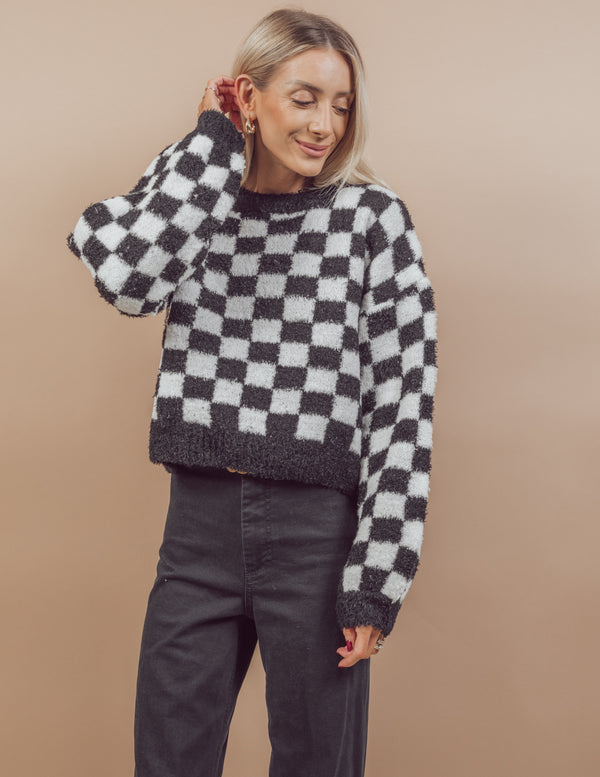 Cosmic Checkered Sweater