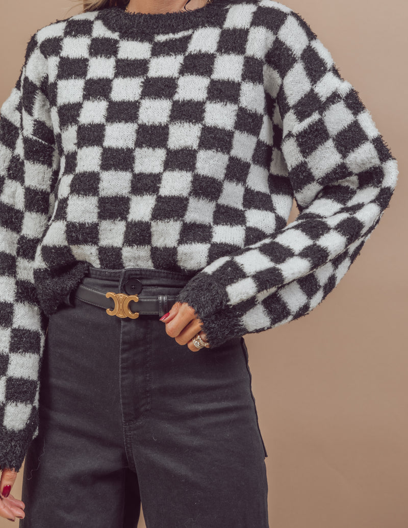 Cosmic Checkered Sweater