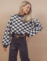 Cosmic Checkered Sweater