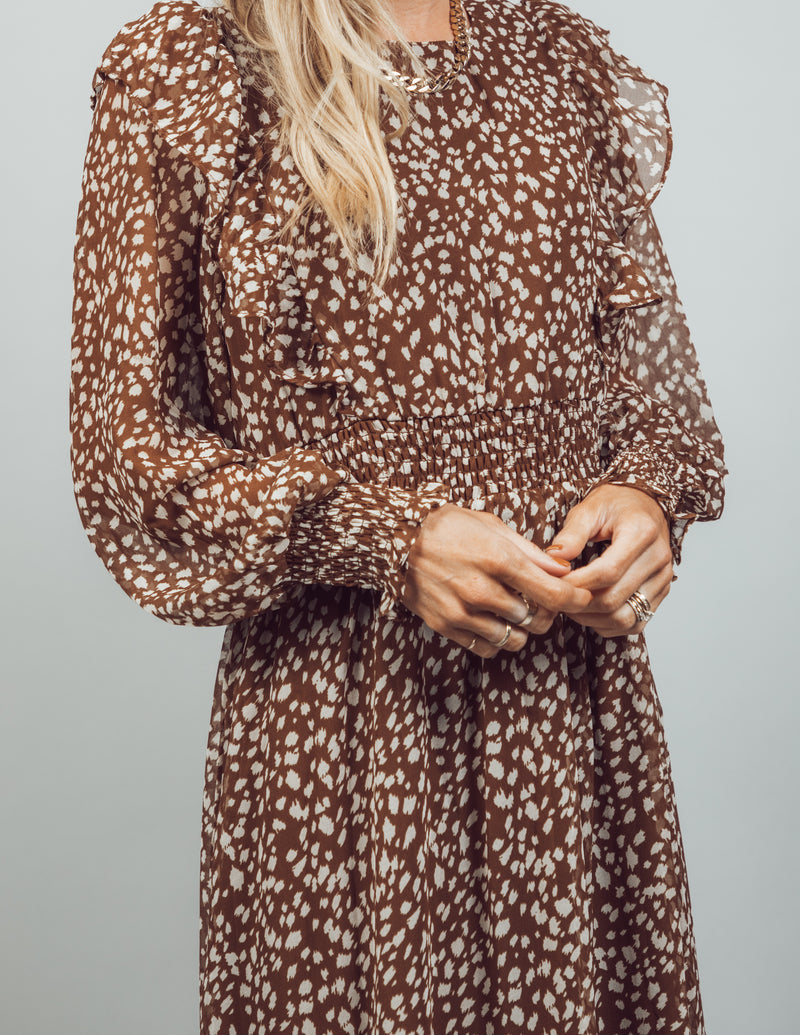 Sylvia Leopard Printed Dress