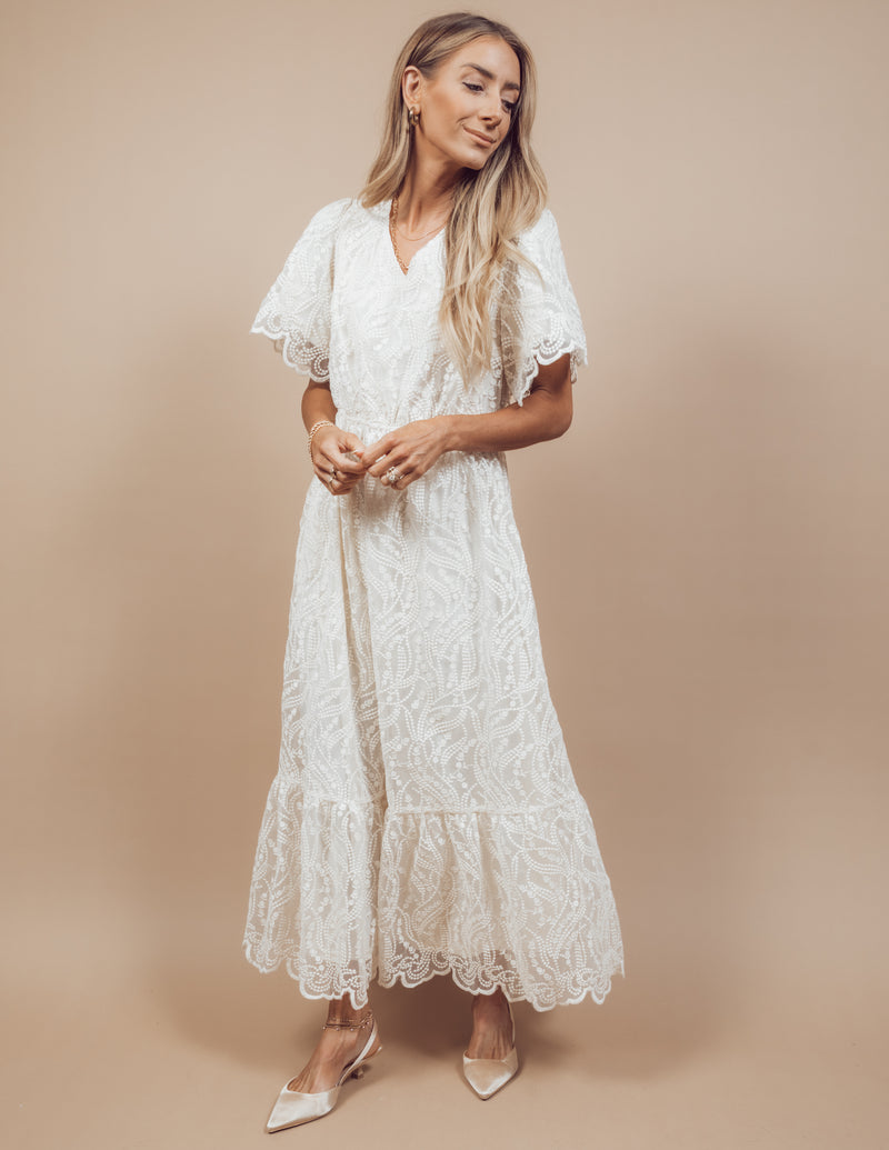 Miriam Embroidered Lace Dress