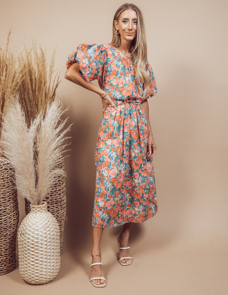 Amaris Floral Midi Dress