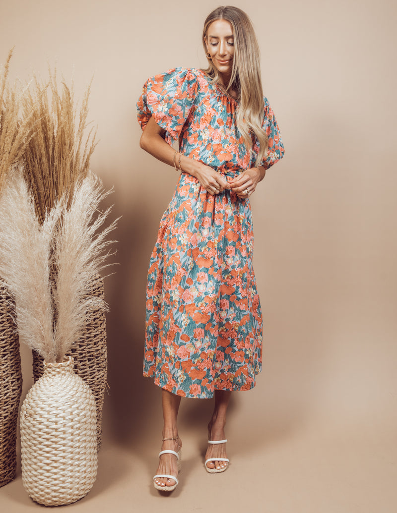 Amaris Floral Midi Dress