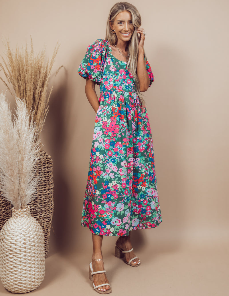 Zaylee Floral Midi Dress