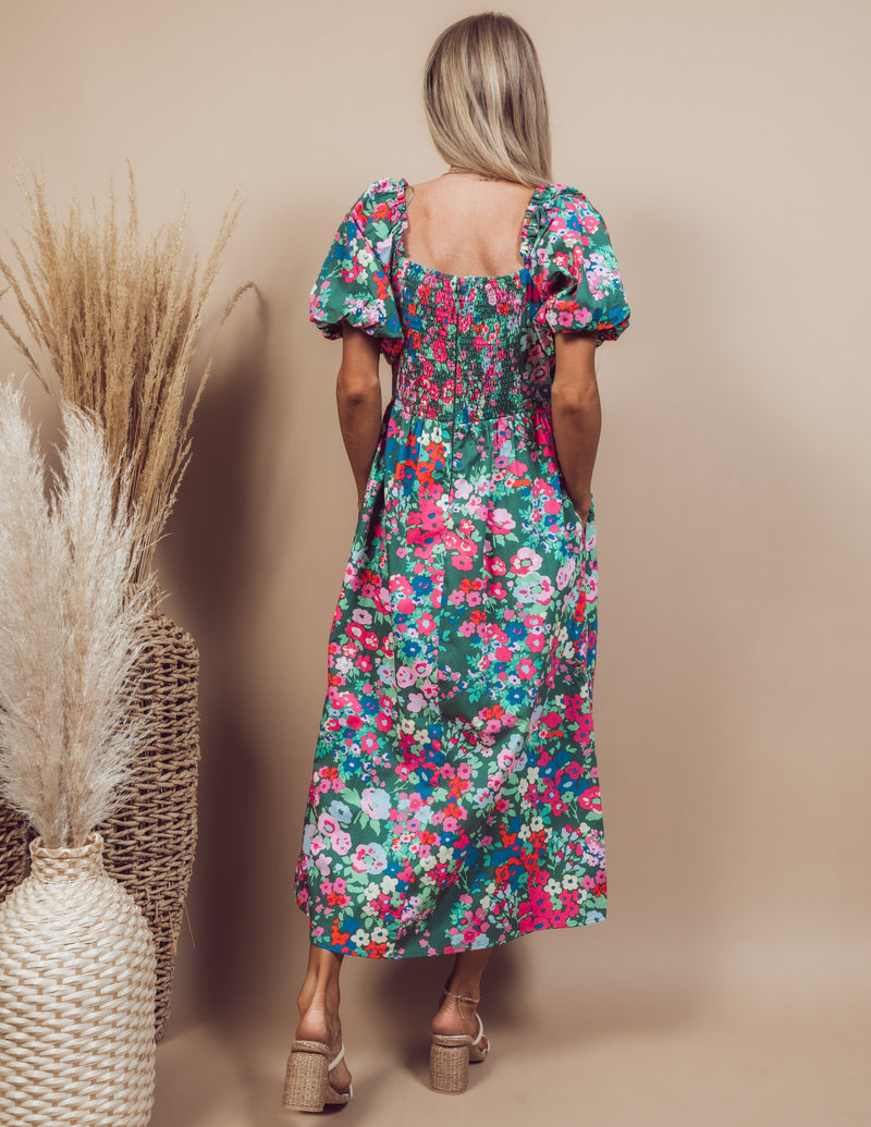 Zaylee Floral Midi Dress