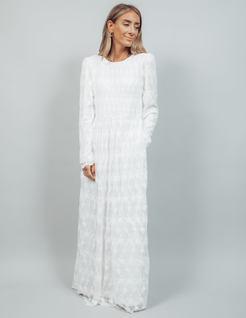 Vida Embroidered White Dress *RESTOCKING SOON*