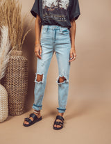 Danica Distressed Mom Jeans