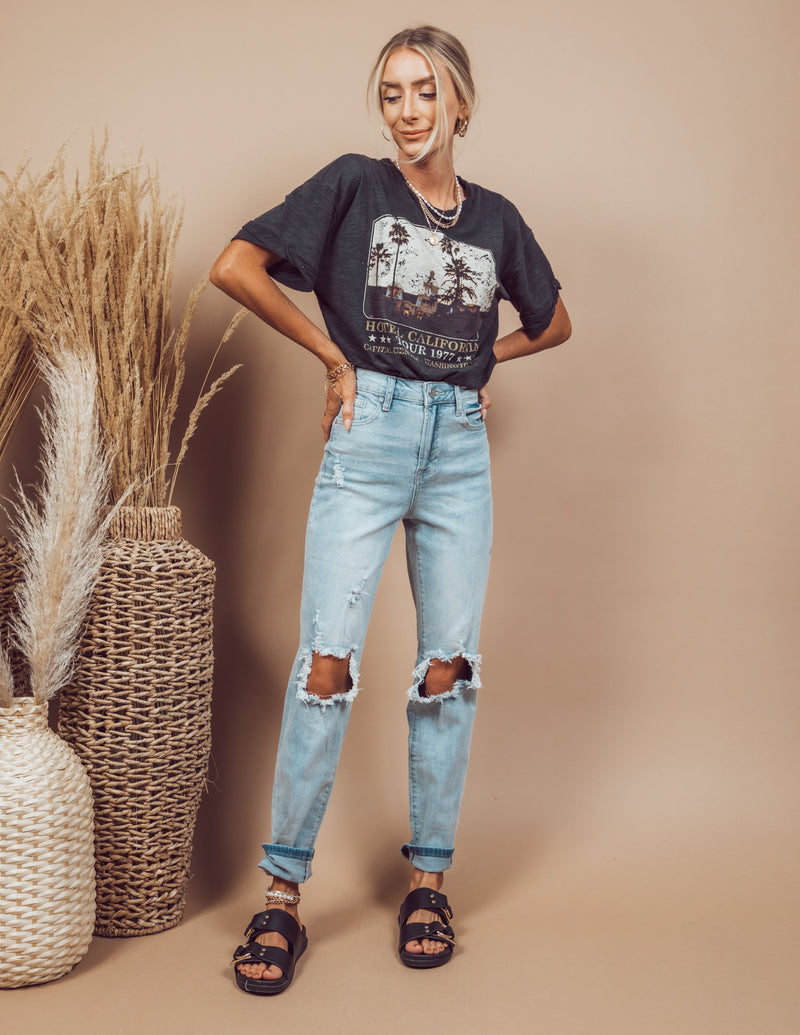 Danica Distressed Mom Jeans