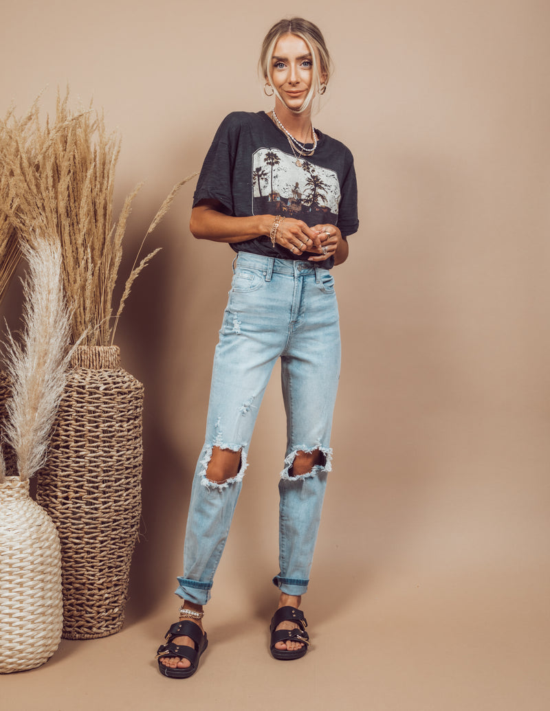 Danica Distressed Mom Jeans