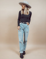 Reese Distressed Boyfriend Jeans