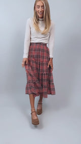 BeBe Plaid Skirt