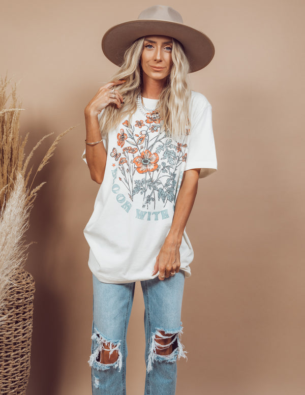 Bloom With Grace Graphic Tee