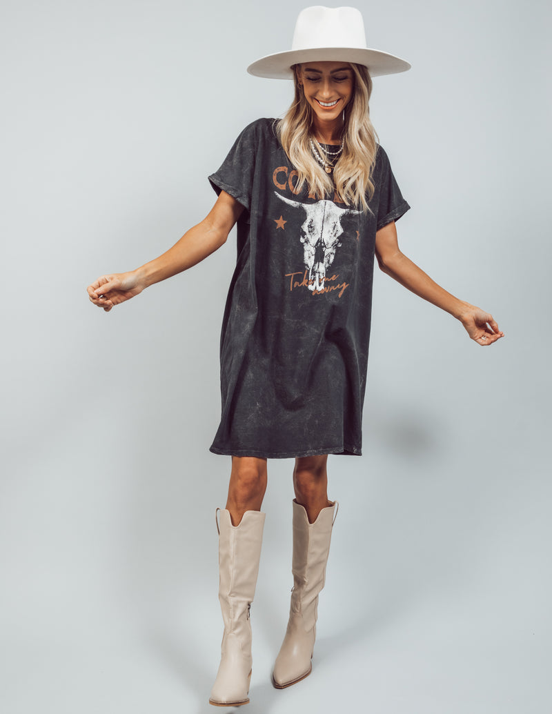 Take Me Away Graphic T-Shirt Dress